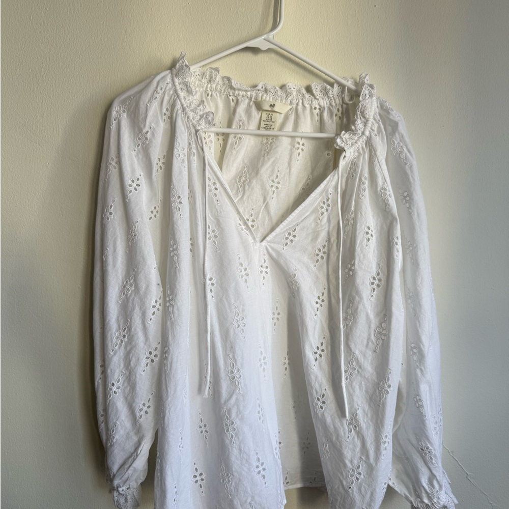 White Eyelet Blouse